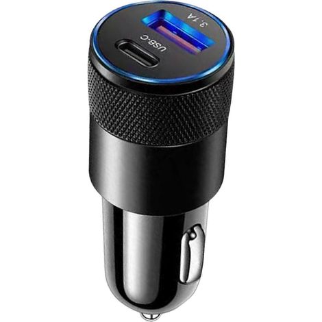 Chargeur USB pour voiture, prise 15W, adaptateur de charge pour smartphone avec voyant lumineux, accessoires électroniques (1/5)