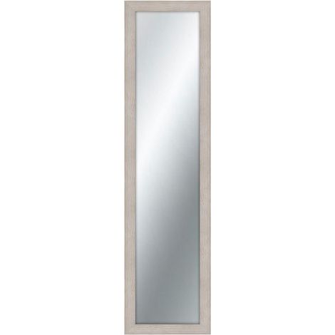 Lupia - Specchio da Parete Moderno BOSTON 40x160 cm, Design Shabby per Ingresso, Soggiorno, Camera da Letto, Appendibile Verticale o Orizzontale, Legno 40x160 cm - Beige
