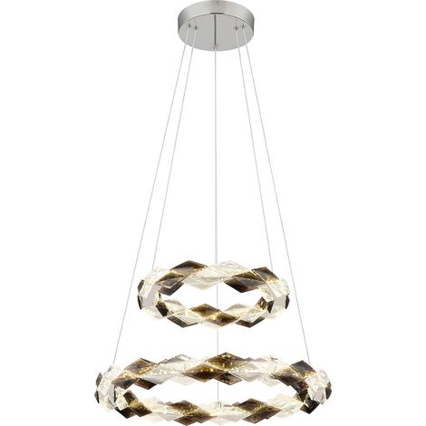 Globo - lámpara colgante - Karilion - cromo - metal - Ø 55cm -