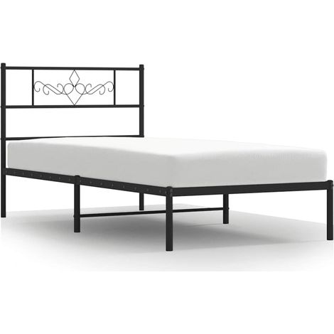 Maison Exclusive - Estructura cama sin colchón con cabecero metal