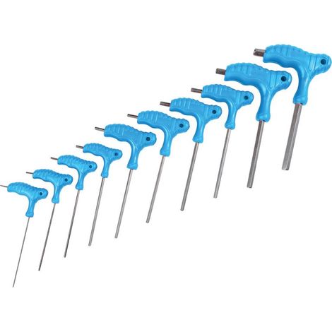 Bluespot 10pc Long Metric Hex Allen Key Set 2mm - 10mm T Handle Double Ended (1/5)