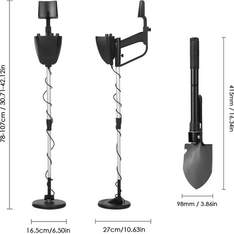 Détecteur de Métaux pour Enfants, avec Casque et Pelle Pliable, Hauteur Réglable, Bobine Étanche, pour Chasse aux Trésors (1/5)