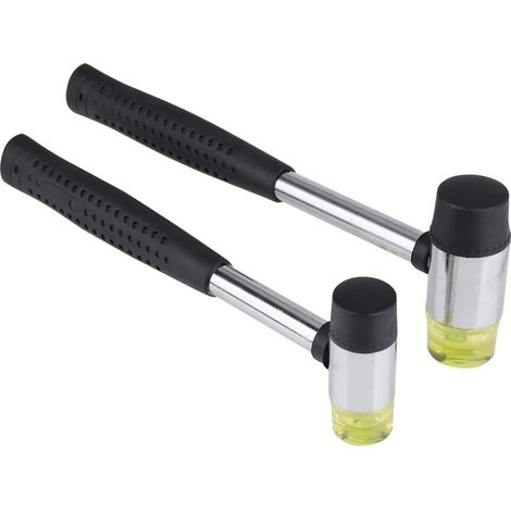 Double-Sided Rubber Hammer for Crafts – Compact, Dual-Purpose Plastic Tool – Light Sewing, Pack of 2 (Two-piece set 25 mm + 30 mm) (1/5)