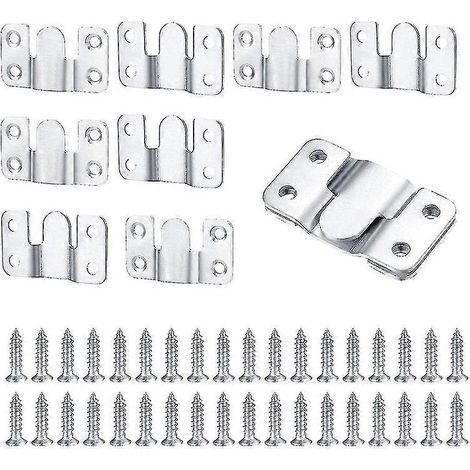Set mit 10 versenkten Montagehalterungen für Möbel, Verbinder, Wandhalterungen aus Edelstahl für Bilderrahmen