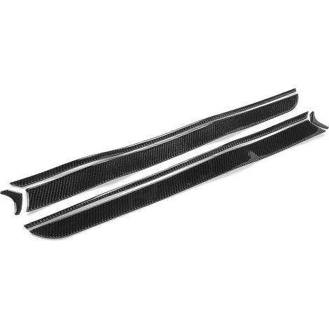 6Pcs Bandes de garniture en fibre de carbone pour panneau de porte intérieure, compatibles Mitsubishi Lancer 2008-2016, couvre-stickers décoratifs noirs, protection et style.