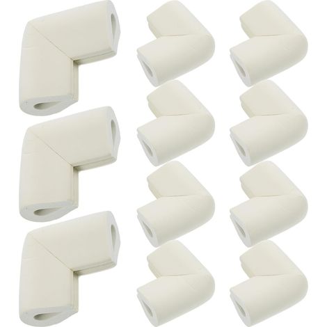 12 protège-coins pour meubles, mousse, blanc, pour mobilier (1/5)