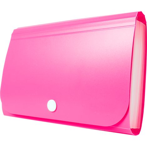 Mini-Akkordeon-Organizer PP-Druckknopf rosa