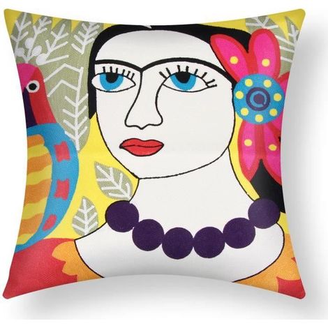Housses de Coussin - AVIZAR - Art Saphira - 45x45 cm - Multicolore - Faciles à entretenir (1/5)