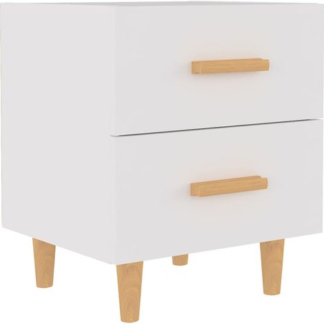 Maison Exclusive - Comodino Bianco 40x35x47,5 cm (1/5)