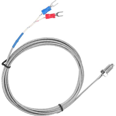 M8 Screw Thread Type K Thermocouple Temperature Sensor Wire 0-400℃ (2 m)