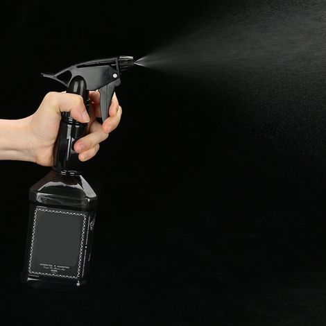 Flacon vaporisateur rechargeable 650ml noir pour salon de coiffure - Pulvérisateur eau professionnel (1/5)