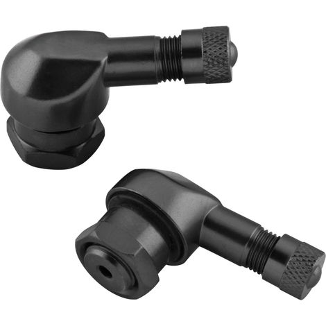 Adaptateur de Valve 90 Degrés pour Pneus de Voiture et Moto avec Rallonge - Noir (1/5)