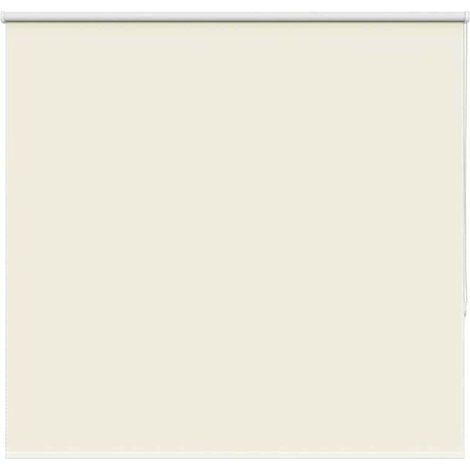 Store enrouleur occultant blanc cassé, dimensions 165 x 150 cm, en tissu. (1/5)