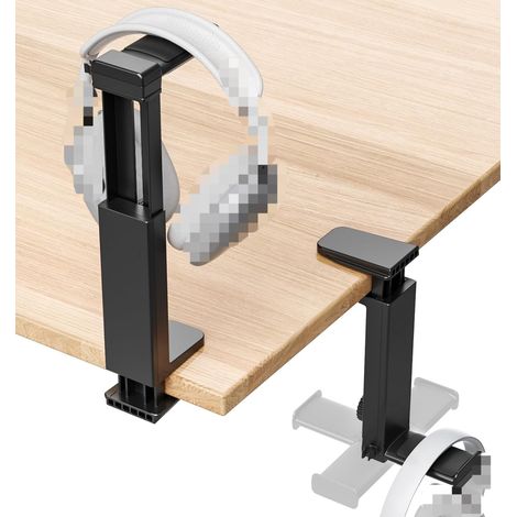 Soporte para auriculares (debajo del escritorio o sobre la mesa), gancho/colgador para auriculares (debajo del escritorio) (1/5)