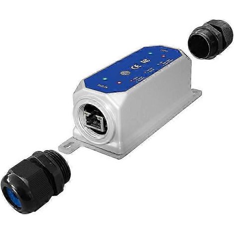 Répéteur PoE extérieur 1 vers 1 (1 entrée BT, 1 sortie BT, puissance max. 90 W), étanche, LED, 1 Gbit/s, DC37-57V, IP67, 100M121 (1/5)
