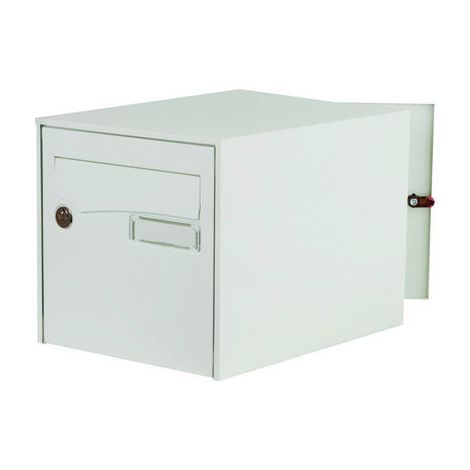 Decayeux – Boîte aux lettres double face blanche 29,1 x 30,1 x 40,1 cm – Ouverture avant/arrière – Pour habitations individuelles (1/2)