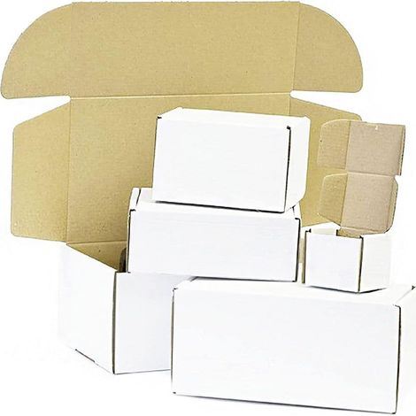 50 x 12x9x4" White Die Cut Postal Shipping Boxes