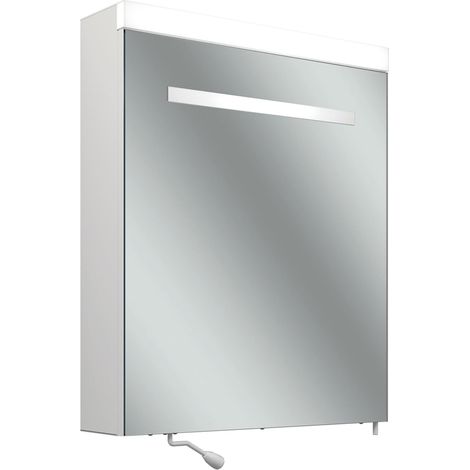 Armario con espejo LED Schneider CARE, 595x727mm, bisagra de (1/4)
