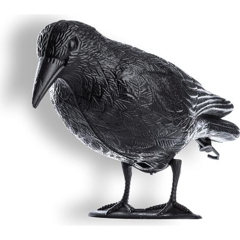 Corbeau Noir en Plastique, Épouvantail Efficace pour Repousser Les Oiseaux et Préserver Le Jardin, Le Balcon et la Maison Contre Les Pigeons (1 Pièce) (1/5)