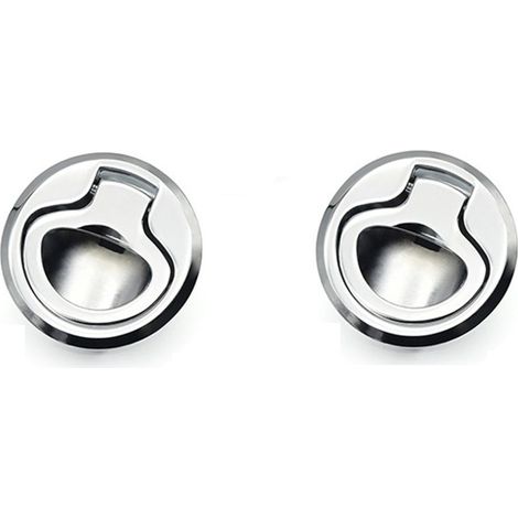 2 Pcs Fermeture éclair marine, poignée de trappe à fermeture éclair pivotante en acier inoxydable 316 pour armoires de portes marines (1/5)