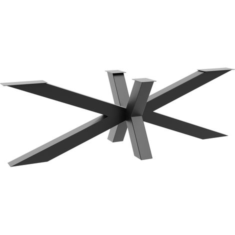 MetaloPro Acamar Extreme structure de table – Pied central en étoile en acier, revêtement par poudre, design industriel robuste pour table à manger ou de conférence 240x80x72 cm (1/5)