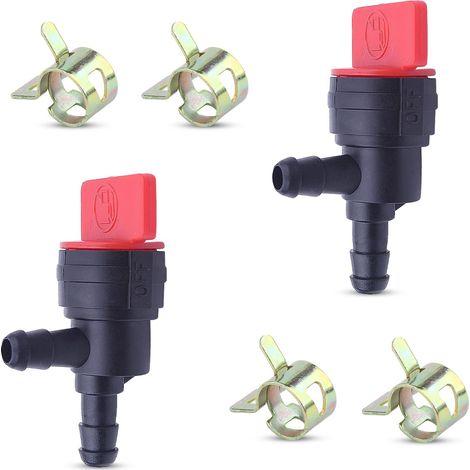 698181 vanne d'arrêt de carburant 1/4" à 90 degrés pour Tecumseh 35857 Compatible 698181 494539 697944 (1/5)