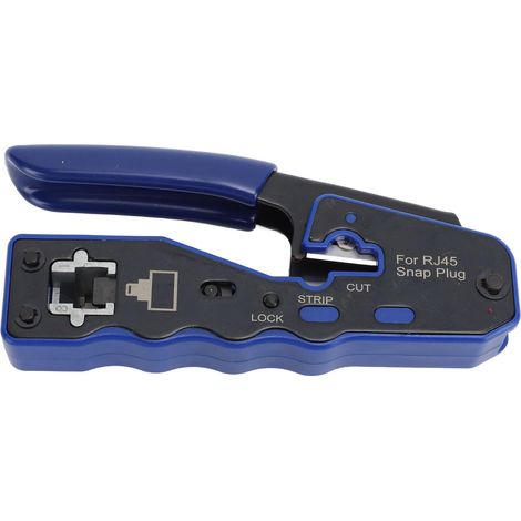RJ45-Netzwerkkabeltester, Crimpzange, Ethernet-Anschluss-Werkzeugset zum Schneiden, Abisolieren und Crimpen von Kabeln (1/5)