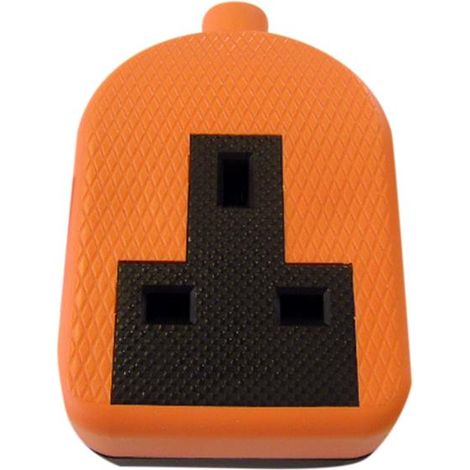Dencon 13A 1-Gang Orange Trailing Socket Replacement