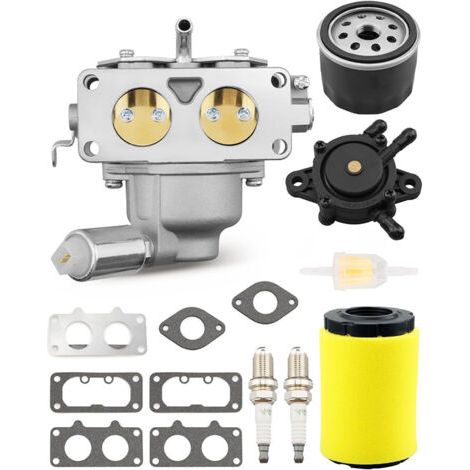 791230 Kit carburateur pour Briggs & Stratton 407777 20-25 HP V-Twin Engine 499804 699709 Tune Up Kit pour John Deere MIA10632 LA150 LA145 LA130 L120 Tondeuse à gazon (1/5)