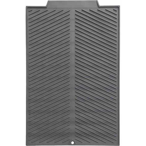 Tapis d'égouttoir en silicone antidérapant et résistant à la chaleur, tapis d'évier en silicone, séchage pratique et rapide