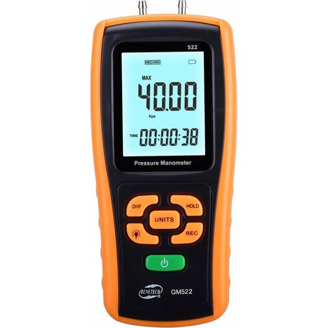 MANÓMETRO DIFERENCIAL MEDIDOR DE PRESIÓN DIGITAL PROBADOR DE VACÍO USB 100kPa (1/5)