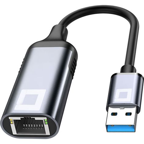 Adaptateur Ethernet USB-A CO2, carte réseau Gigabit LAN RJ45 1000 Mbps (1/5)