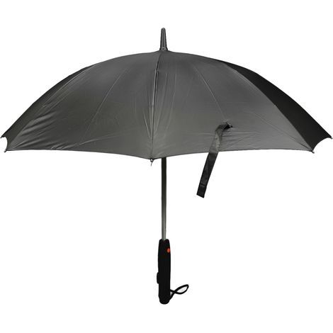 3-in-1 sun umbrella with fan and sprayer, 8 ribs, blue, UV protection, portable (1/5)