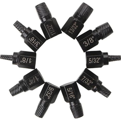 10 Piece Torx Screw Extractor Set, Screw and Nut Removal Tool, Round Head Screw Removal Set