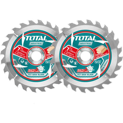 Lames de scie ultra fines TOTAL, TCT, 185 mm, lot de 2, industriel TAC2331853