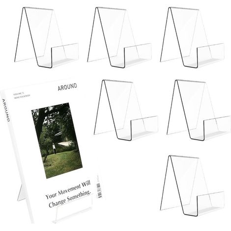 Présentoir à livres en acrylique transparent - 7 Pièces,Rangement de bureau, Présentoir Transparent,présentoir d'ornement, support de photo, support de tablette (1/5)