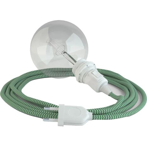 Lampe suspension creative cables rz06 zigzag câble textile 3 m (1/3)