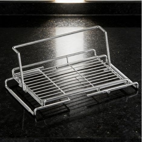 Égouttoir de comptoir Égouttoir à vaisselle extensible en acier inoxydable Égouttoir de stockage Pour fourchettes baguettes assiettes cuillères ustensiles vaisselle argenterie (1/5)