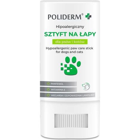 Stick hypoallergénique POLIDERM pour coussinets de chiens et de chats – 14,5 g (1/3)