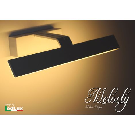 Applique Led Da Parete Modello Melody Italian Design Moderna 10W Specchiera Bianco Caldo (1/3)