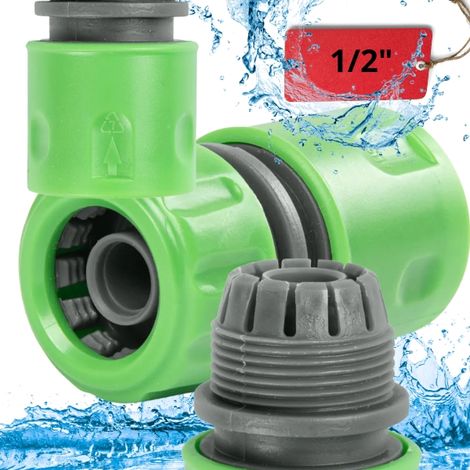 Conector rápido para manguera de jardín de 1/2", SIN bloqueos, abrazadera fuerte, presión (1/5)
