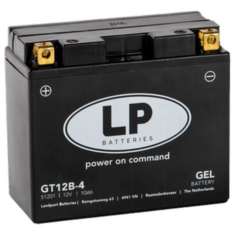 Batterie moto 12V 10Ah 150A – Technologie Gel – Sans entretien – Pour démarrage scooter, tondeuse, quad – Landport