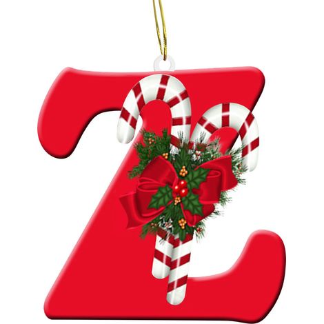 Ornement Alphabet - Décoration Arbre De Noël En Acrylique - 26 Lettres - Pour Maison Bureau École - DIY Personnalisable - Lot Complet (1/2)