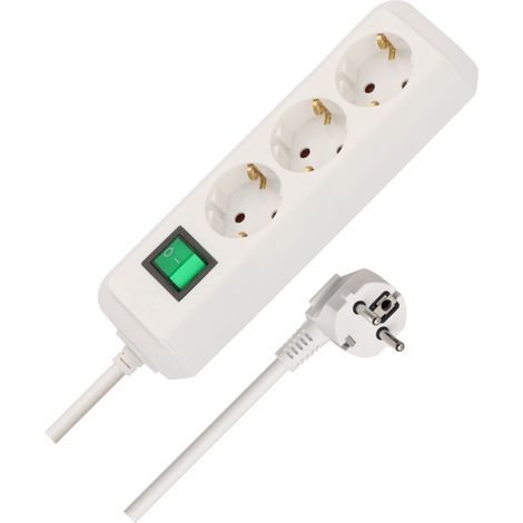 Brennenstuhl Eco-Line mit Schalter 3-fach weiß 3m
