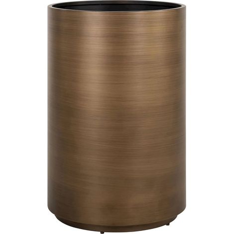 Cache pot design finition dorée brossée en fer élégant - doré brossé élégant (1/4)