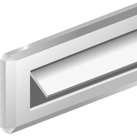 Ellen PVC Briefkasteneinwurf 34,5 x 8,23 cm, braun mit Klappe und Bürste