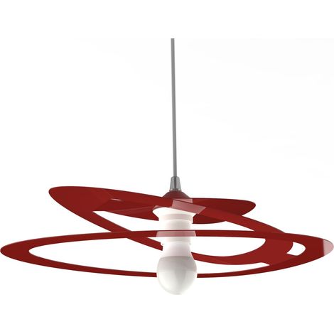 LUMICOM  DILATE Sospensione, 1X E27, max 42W, metallo, rosso lucido, D.40cm (1/2)