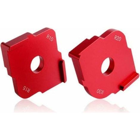 Lot de 2 gabarits d'angle en alliage d'aluminium pour bois R10 R15 R20 R30, outils de menuiserie ronds (1/5)