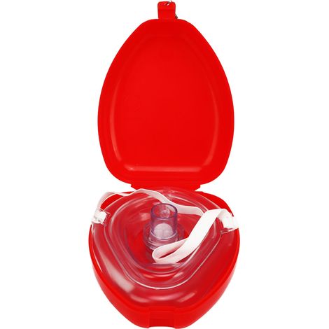 Masque de Réanimation CPR Ortviai avec Valve Unidirectionnelle et Sangle Élastique – Protection Respiratoire d'Urgence en ABS