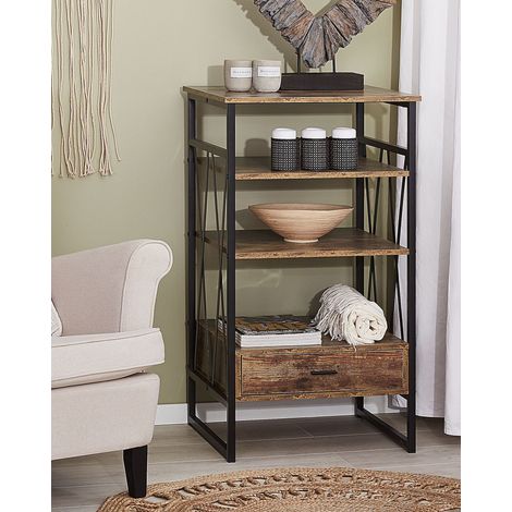 Regal mit 3 Ebenen KEENE 101 cm Dunkelbraun